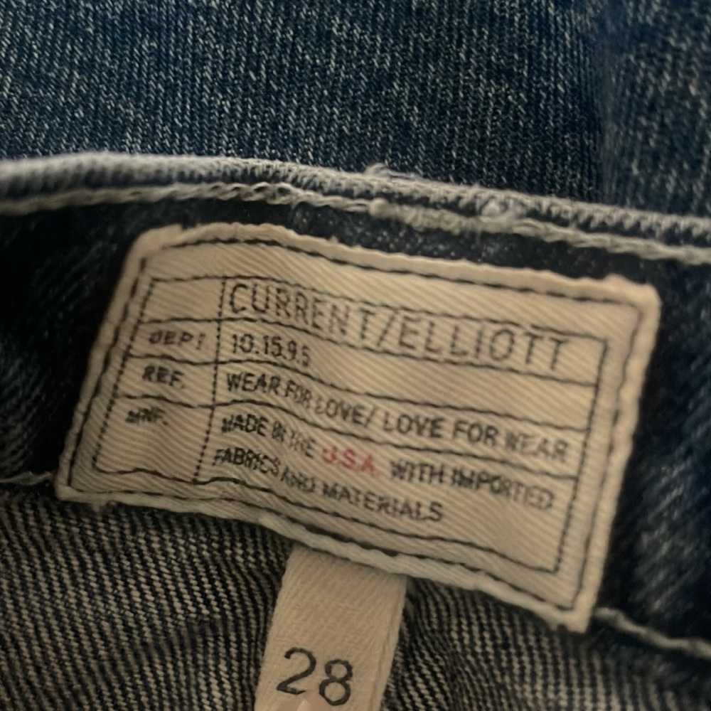Current Elliott The Kick Flare Insert Jeans Sz 28 - Picture 6 of 7